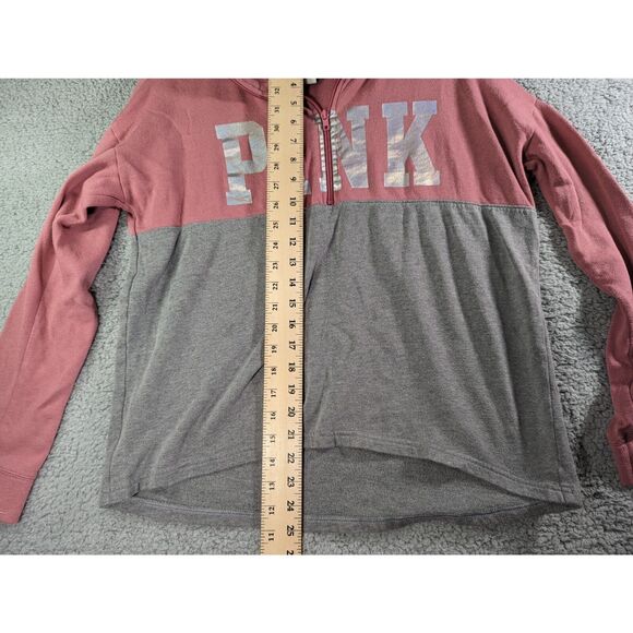 PINK Victoria's Secret Pink and Gray Hoodie - Picture 4 of 5